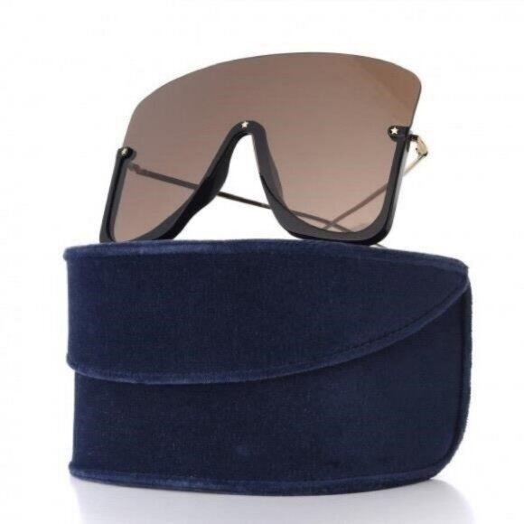 💯- New Authentic GUCCI Oversized Aviator Sunglasses GG0540S Black - Picture 5 of 10